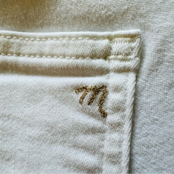 Madewell White Curvy High-Rise Skinny Crop Button-Front Jeans Women's 37P - Picture 10 of 15